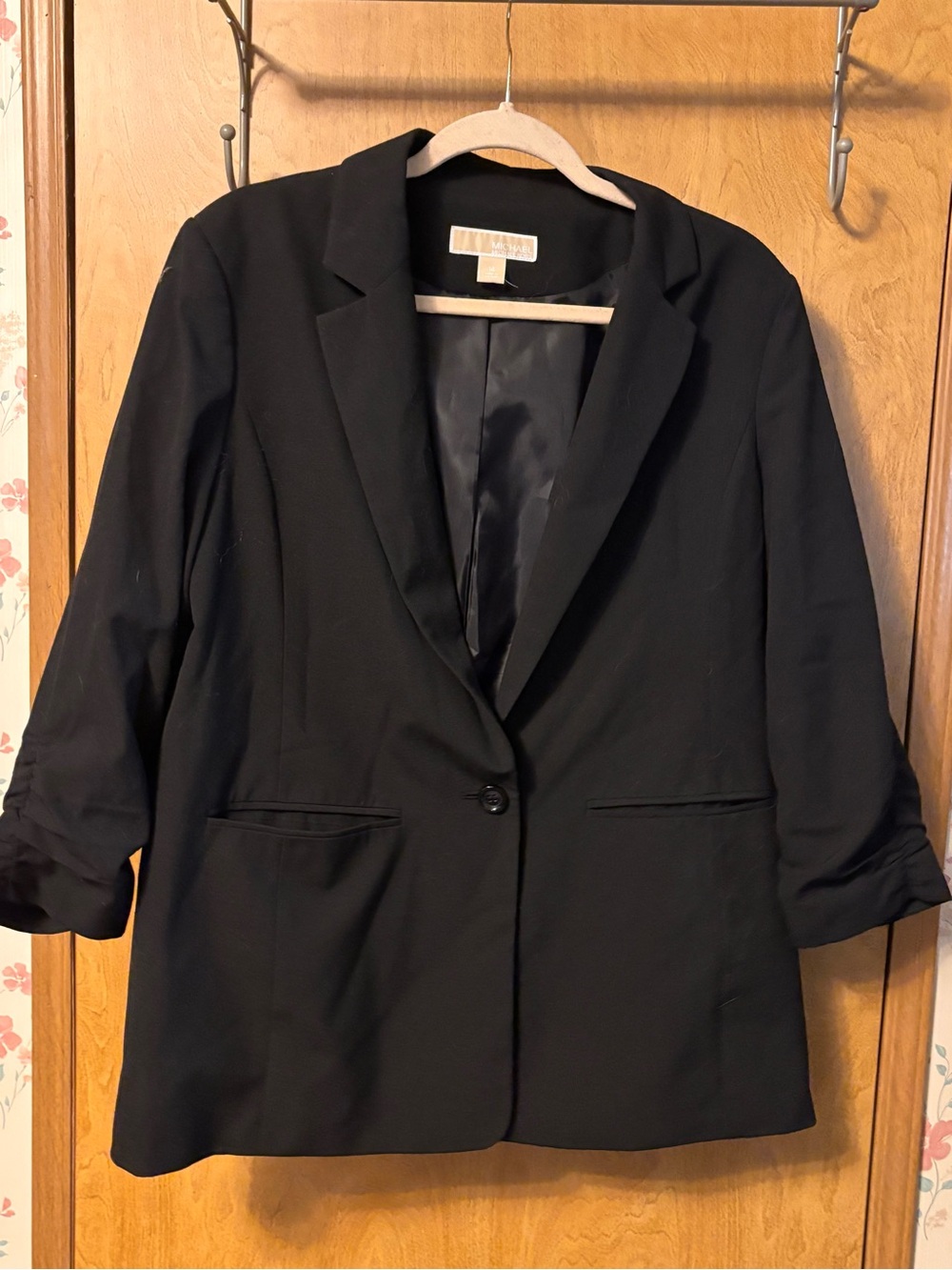 Michael Kors Black Single-Button Tailored Blazer
